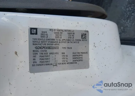 2011 Chevrolet Silverado 1500 Work Truck из США, поврежденный, VIN 1GCNCPEX6BZ223072